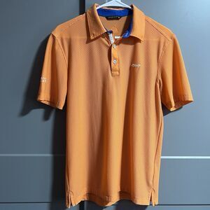 Louis Castel Men Short Sleeve Polo T-Shirt Orange 95 US Small Golf